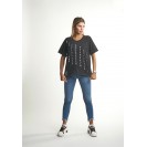 UNSTOPPABLE VERTICAL BLACK SHIRT FOR WOMEN