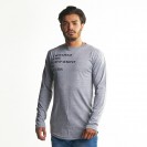 KNOWLEDGE IS THE DOWNPAYMENT OF SUCCESS MENS LONG SLEEVE SHIRT GREY